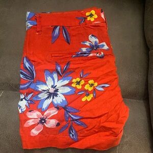 Floral Red Women’s Shorts